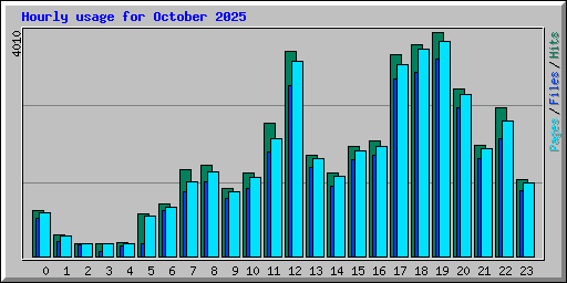 Hourly usage for October 2025
