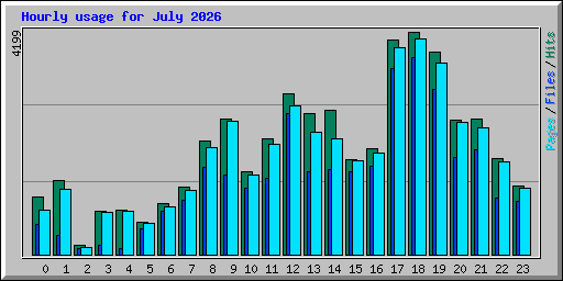Hourly usage for July 2026